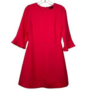 Banana Republic Modest Bright Pink Dress Knee Length Sz 3